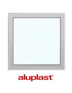 Kunststofffenster PVC 1000 x 1000 mm Festverglasung - Aluplast Ideal 8000