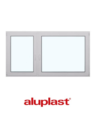 Kunststofffenster PVC 1850 x 1000 mm Dreh-Kipp | Dreh - Aluplast Ideal 8000