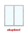 Kunststofffenster PVC 1800 x 2000 mm Festverglasung - Aluplast Ideal 8000