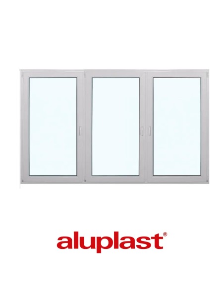 Kunststofffenster PVC 2365 x 1435 mm Dreh | Dreh-Kipp - Aluplast Ideal 8000