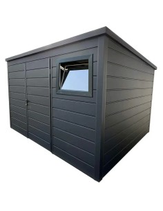 Gartenhaus Metall Geräteschuppen 3x2 m - Anthrazit + Kippfenster