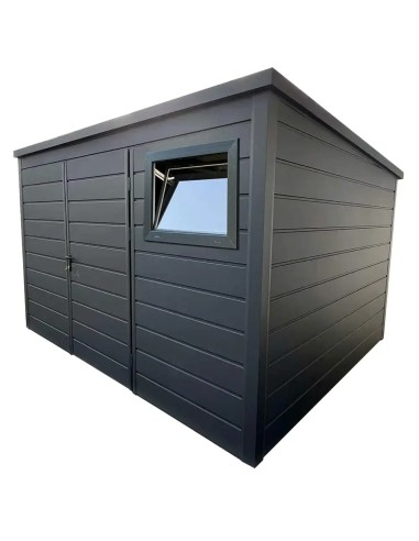 Gartenhaus Metall Geräteschuppen 3x2 m - Anthrazit + Kippfenster