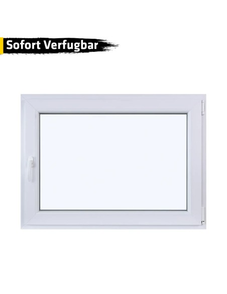 Kunststofffenster PVC 1100 x 800 mm Dreh/Kipp Weiß - Sofort verfügbar