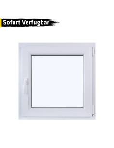 Kunststofffenster PVC 700 x 700 mm Dreh/Kipp Weiß - Sofort verfügbar
