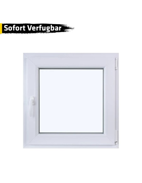 Kunststofffenster PVC 700 x 700 mm Dreh/Kipp Weiß - Sofort verfügbar