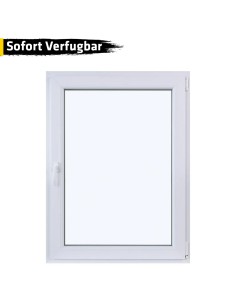 Kunststofffenster PVC 900 x 1200 mm Dreh/Kipp Weiß - Sofort verfügbar