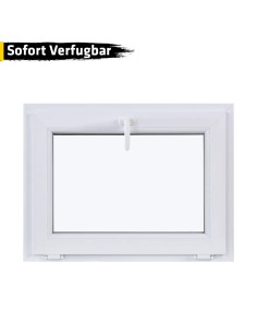 Kunststofffenster PVC 800 x 600 mm Kipp Weiß - Sofort verfügbar