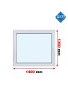 Kunststofffenster PVC Fenster 140x130 cm DREH/KIPP - Veka Softline 82 MD