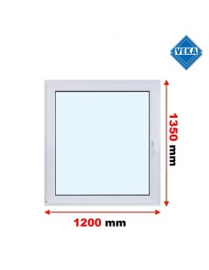 Kunststofffenster PVC Fenster 120x135 cm DREH/KIPP - Veka Softline 82 MD