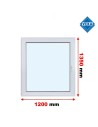 Kunststofffenster PVC Fenster 120x135 cm DREH/KIPP - Veka Softline 82 MD