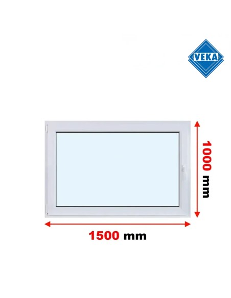 Kunststofffenster PVC Fenster 150x100 cm DREH/KIPP - Veka Softline 82 MD