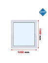 Kunststofffenster PVC Fenster 120x130 cm DREH/KIPP - Veka Softline 82 MD