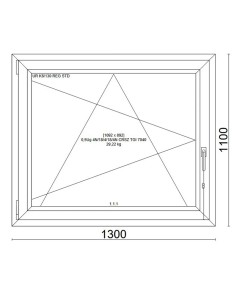 Kunststofffenster PVC Fenster 130x110 cm DREH/KIPP - Veka Softline 82 MD 2