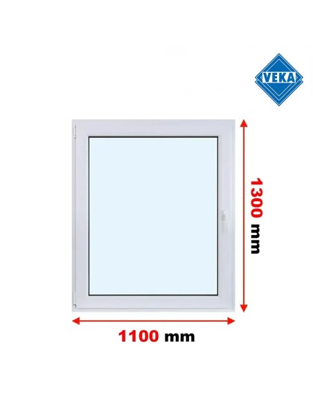 Kunststofffenster PVC Fenster 110x130 cm DREH/KIPP - Veka Softline 82 MD