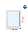 Kunststofffenster PVC Fenster 110x130 cm DREH/KIPP - Veka Softline 82 MD