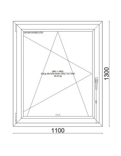 Kunststofffenster PVC Fenster 110x130 cm DREH/KIPP - Veka Softline 82 MD 2