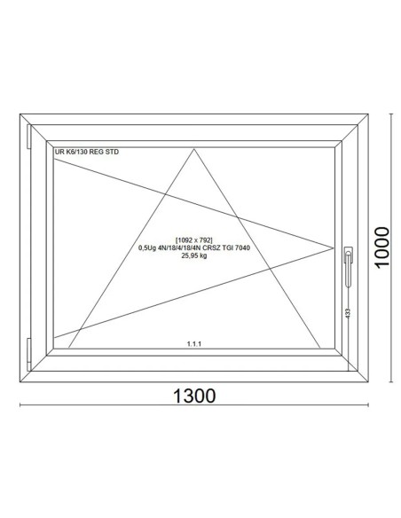 Kunststofffenster PVC Fenster 130x100 cm DREH/KIPP - Veka Softline 82 MD