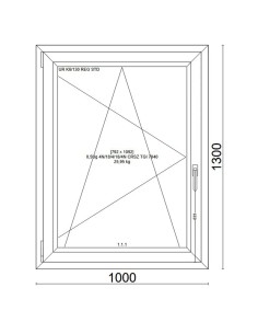 Kunststofffenster PVC Fenster 100x130 cm DREH/KIPP - Veka Softline 82 MD 2