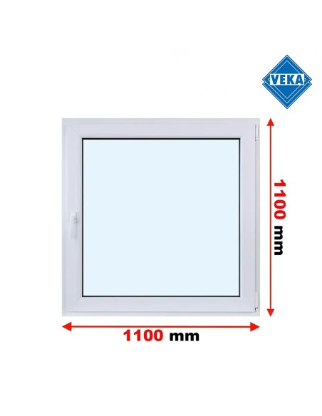 Kunststofffenster PVC Fenster 110x110 cm cm DREH/KIPP - Veka Softline 82 MD