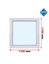 Kunststofffenster PVC Fenster 110x110 cm cm DREH/KIPP - Veka Softline 82 MD