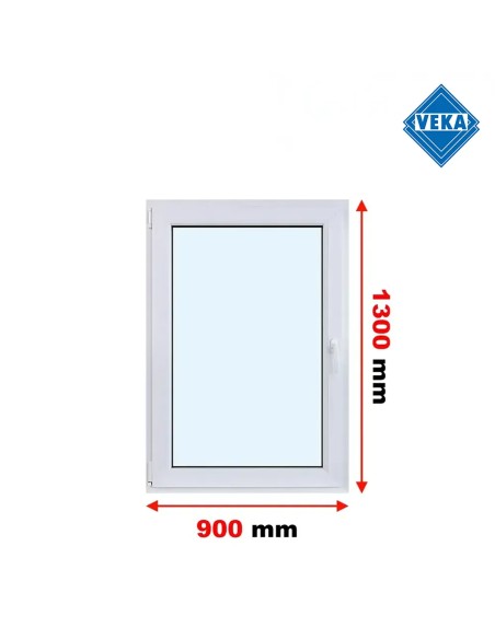 Kunststofffenster PVC Fenster 90x130 cm cm DREH/KIPP - Veka Softline 82 MD