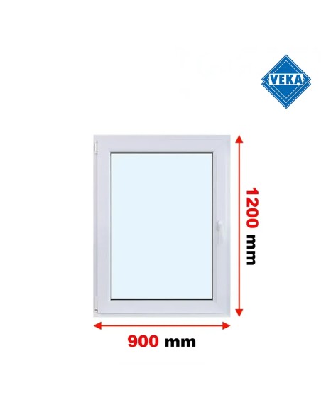 Kunststofffenster PVC Fenster 90x120 cm cm DREH/KIPP - Veka Softline 82 MD
