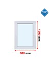 Kunststofffenster PVC Fenster 90x120 cm cm DREH/KIPP - Veka Softline 82 MD
