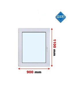 Kunststofffenster PVC Fenster 90x110 cm cm DREH/KIPP - Veka Softline 82 MD