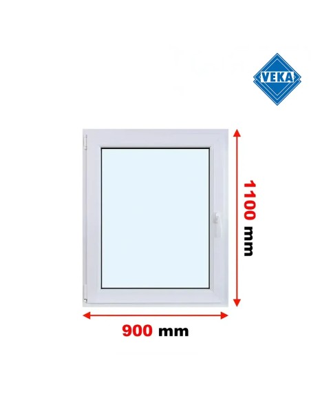 Kunststofffenster PVC Fenster 90x110 cm cm DREH/KIPP - Veka Softline 82 MD