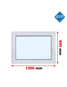 Kunststofffenster PVC Fenster 120x80 cm cm DREH/KIPP - Veka Softline 82 MD