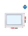 Kunststofffenster PVC Fenster 120x80 cm cm DREH/KIPP - Veka Softline 82 MD