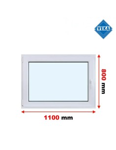 Kunststofffenster PVC Fenster 110x80 cm cm DREH/KIPP - Veka Softline 82 MD