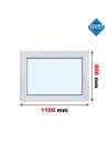 Kunststofffenster PVC Fenster 110x80 cm cm DREH/KIPP - Veka Softline 82 MD