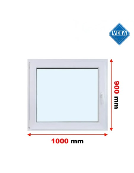 Kunststofffenster PVC Fenster 100x90 cm cm DREH/KIPP - Veka Softline 82 MD