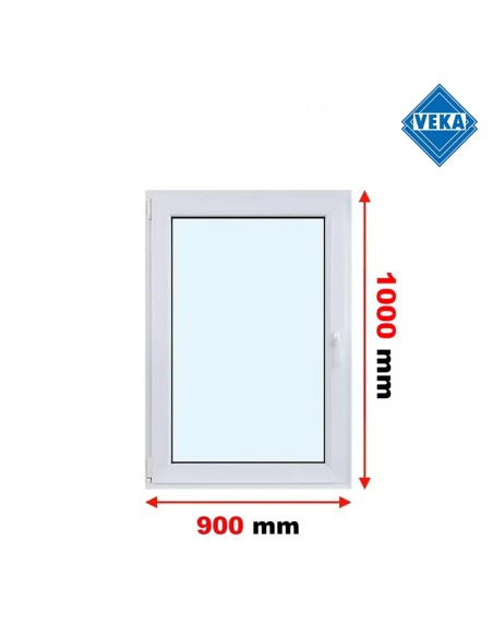 Kunststofffenster PVC Fenster 90x100 cm cm DREH/KIPP - Veka Softline 82 MD