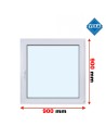 Kunststofffenster PVC Fenster 90x90 cm cm DREH/KIPP - Veka Softline 82 MD