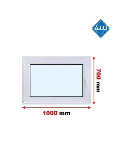 Kunststofffenster PVC Fenster 100x70 cm cm DREH/KIPP - Veka Softline 82 MD