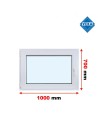 Kunststofffenster PVC Fenster 100x70 cm cm DREH/KIPP - Veka Softline 82 MD