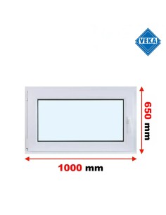 Kunststofffenster PVC Fenster 100x65 cm cm DREH/KIPP - Veka Softline 82 MD