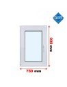 Kunststofffenster PVC Fenster 75x90 cm cm DREH/KIPP - Veka Softline 82 MD