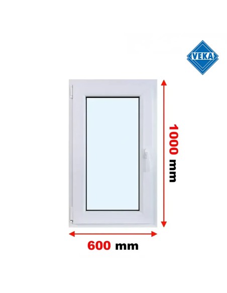 Kunststofffenster PVC Fenster 60x100 cm cm DREH/KIPP - Veka Softline 82 MD