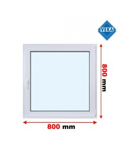 Kunststofffenster PVC Fenster 80x80 cm cm DREH/KIPP - Veka Softline 82 MD