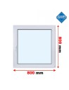Kunststofffenster PVC Fenster 80x80 cm cm DREH/KIPP - Veka Softline 82 MD