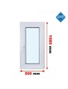 Kunststofffenster PVC Fenster 50x100 cm cm DREH/KIPP - Veka Softline 82 MD