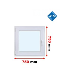 Kunststofffenster PVC Fenster 75x75 cm cm DREH/KIPP - Veka Softline 82 MD