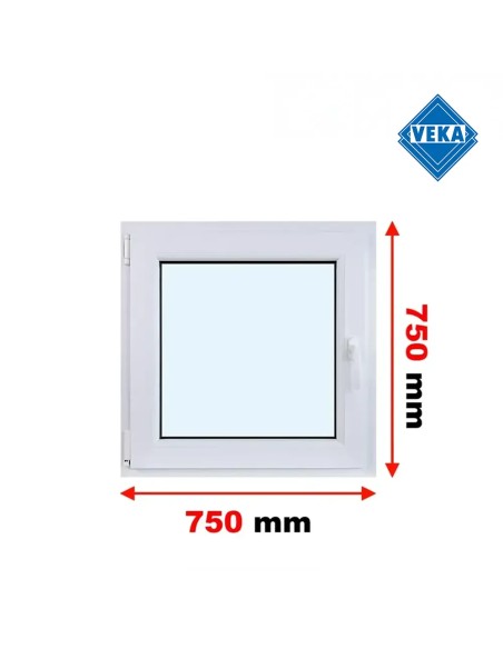 Kunststofffenster PVC Fenster 75x75 cm cm DREH/KIPP - Veka Softline 82 MD