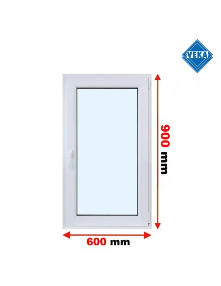 Kunststofffenster PVC Fenster 60x90 cm cm DREH/KIPP - Veka Softline 82 MD
