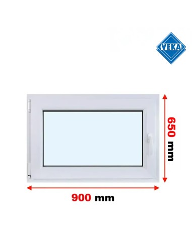 Kunststofffenster PVC Fenster 90x65 cm cm DREH/KIPP - Veka Softline 82 MD