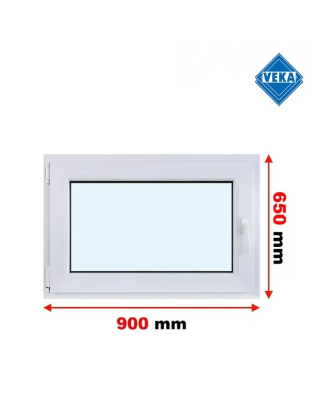 Kunststofffenster PVC Fenster 90x65 cm cm DREH/KIPP - Veka Softline 82 MD