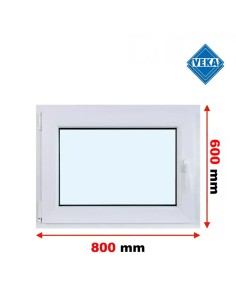 Kunststofffenster PVC Fenster 80x60 cm cm DREH/KIPP - Veka Softline 82 MD